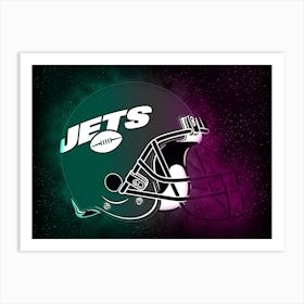 New York Jets Helmet Style Art Print