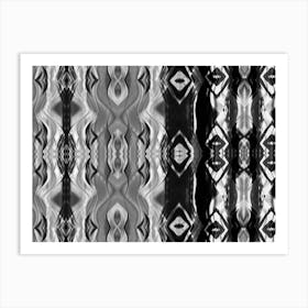 Abstract Black And White Pattern 1 Art Print