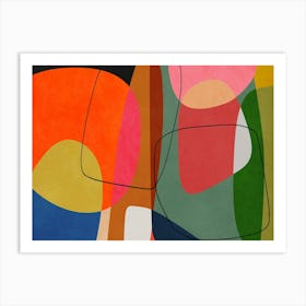 Overlapping Pieces Art Print