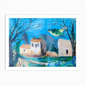 Dancing Bird In The House Art Print