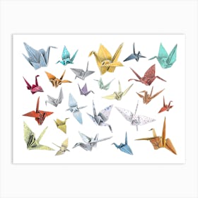 Paper Cranes Art Print