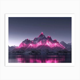 Pink Mountain Art Print