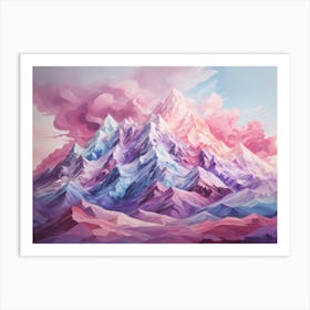 Abstract Mountain Painting Print Art Print