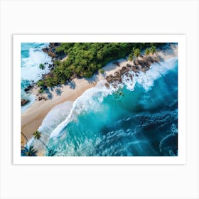 Aerial View Of Sri Lanka Beach Art Print