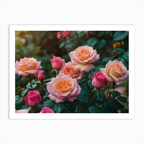 Pink Roses Art Print