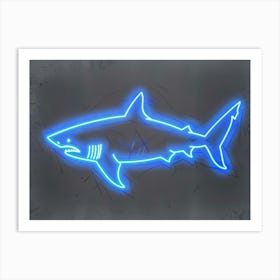 Neon Aqua Wobbegong Shark 2 Art Print