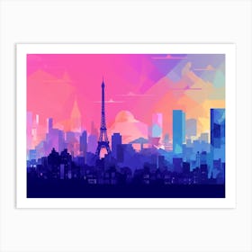 Paris Skyline 2 Art Print