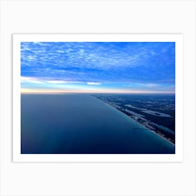 Aerial View Of The Ocean (Shots From Airplanes Series) Art Print