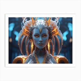 Futuristic Woman 2 Art Print