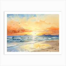 Sunset On The Beach 3 Art Print