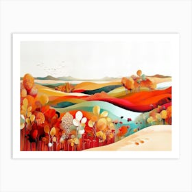 Autumnal Landscape Art Print