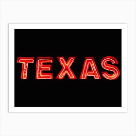 Texas Neon Art Print