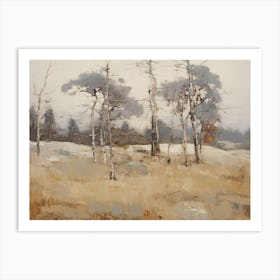 Rustic Landscape Oil Painting Art Print