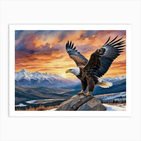 Wings of Freedom Bald Eagle Art Print