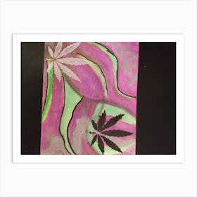 Marijuana Leaf Painting Art Print