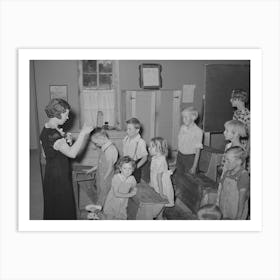 Untitled Photo, Possibly Related To The School Day Opens With Prayer At Private School At The Farm Bureau Building Art Print