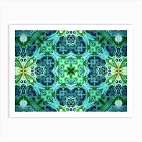 Abstraction Green Pattern Made Of Watercolor And Alcohol Ink 2 Art Print