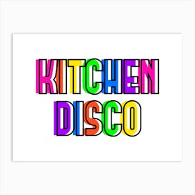 Kitchen Disco Rainbow Colours Art Print