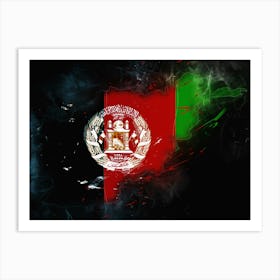 Flag Of Afghanistan Country Art Print