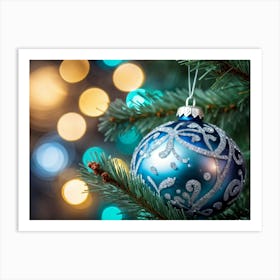 Christmas Ornament On A Christmas Tree 2 Art Print