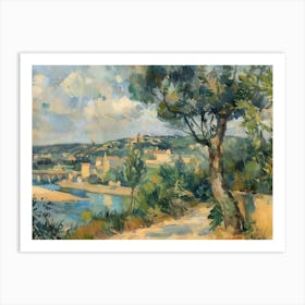 Gentle Breeze Landscape Painting Inspired By Paul Cezanne Art Print