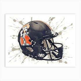 Oklahoma State Cowboys Pistol Pete NCAA Helmet Poster Art Print