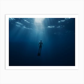 Scuba Diver Art Print