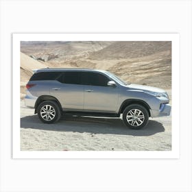 Car in the desert Art Print