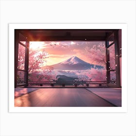 A Stunning View Of Mount Fuji Art Print