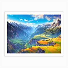 Landscape Painting, Landscape Painting, Landscape Painting 2 Art Print