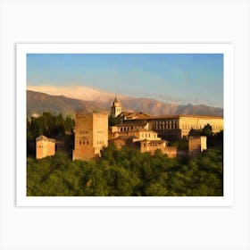 Alhambra Palace And Sierra Nevada Art Print