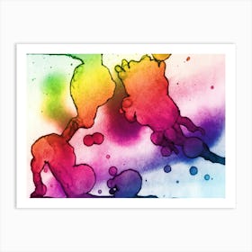 Watercolor Abstraction Dialogue Art Print