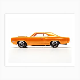 Toy Car 71 Plymouth Road Runner Orange Art Print