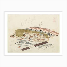 A Comparison Of Genroku Poems And Shells, Katsushika Hokusai 43 Art Print