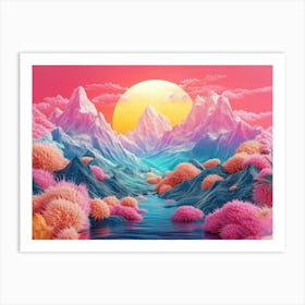 Pink Landscape Art Print