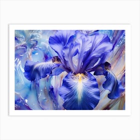 Blue Iris 5 Art Print