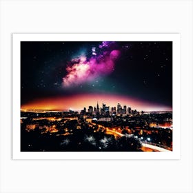 Cityscape At Night 20 Art Print