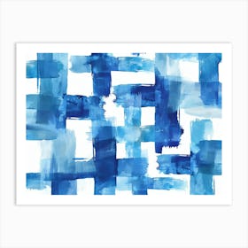 Blue Squares 4 Art Print