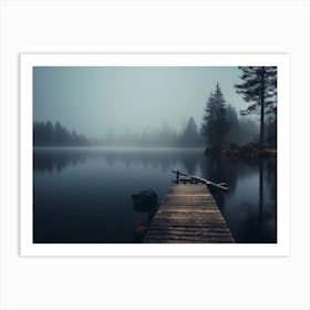 Dock In The Fog Art Print