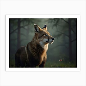 Wolf In The Forest Art Print