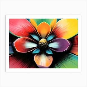 Abstract flower painting 1 Art Print