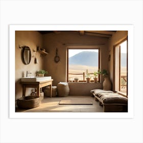 Desert Bathroom Art Print