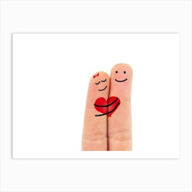 Fingers In Love Art Print