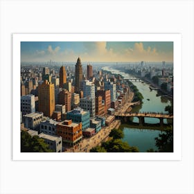 Cityscape Art 1 Art Print