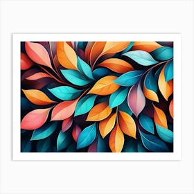 Abstract Leaves 3 Art Print