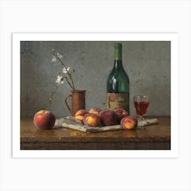 Peaches And Wine Art Print