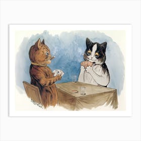 Catpoker, Louis Wain Art Print