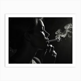 Cigarette Smoking Woman Art Print