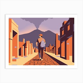 Visiting Pompei Art Print