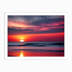 Sunset On The Beach 661 Art Print